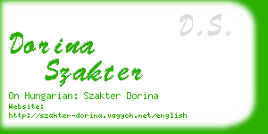 dorina szakter business card